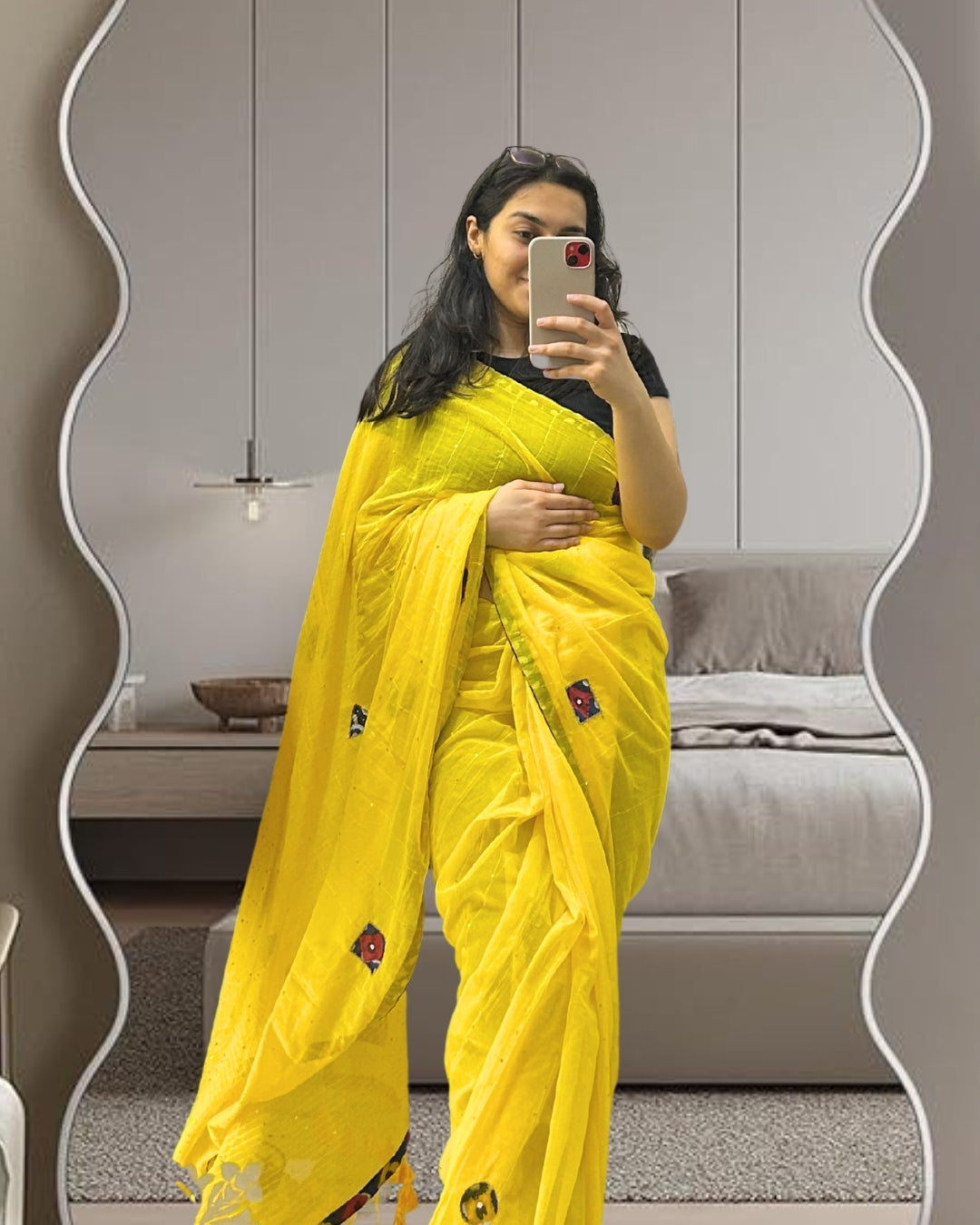 Genda Mul Cotton Saree