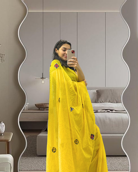 Genda Mul Cotton Saree
