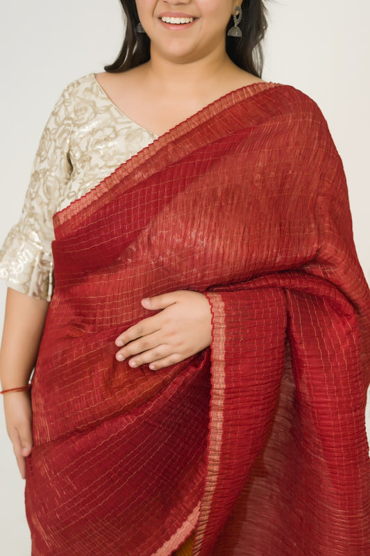 Taraana Crush Chanderi Saree