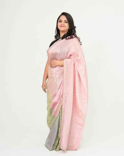 Colourblock Pure Tissue Saree