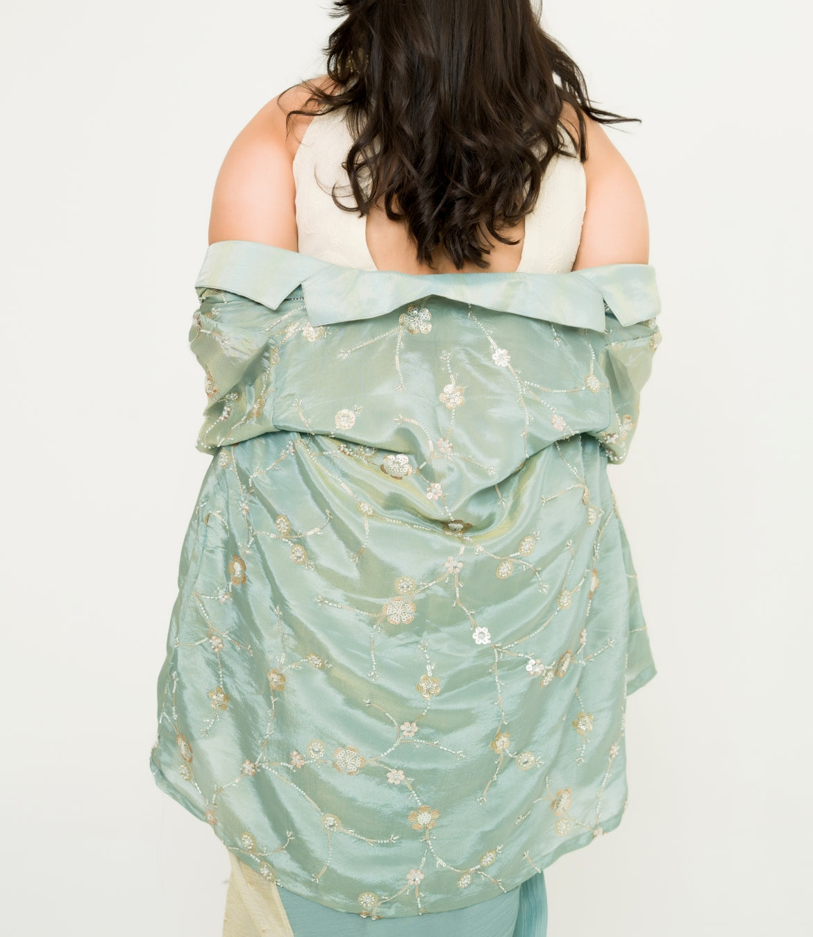 Neelambari Crush Tissue Saree