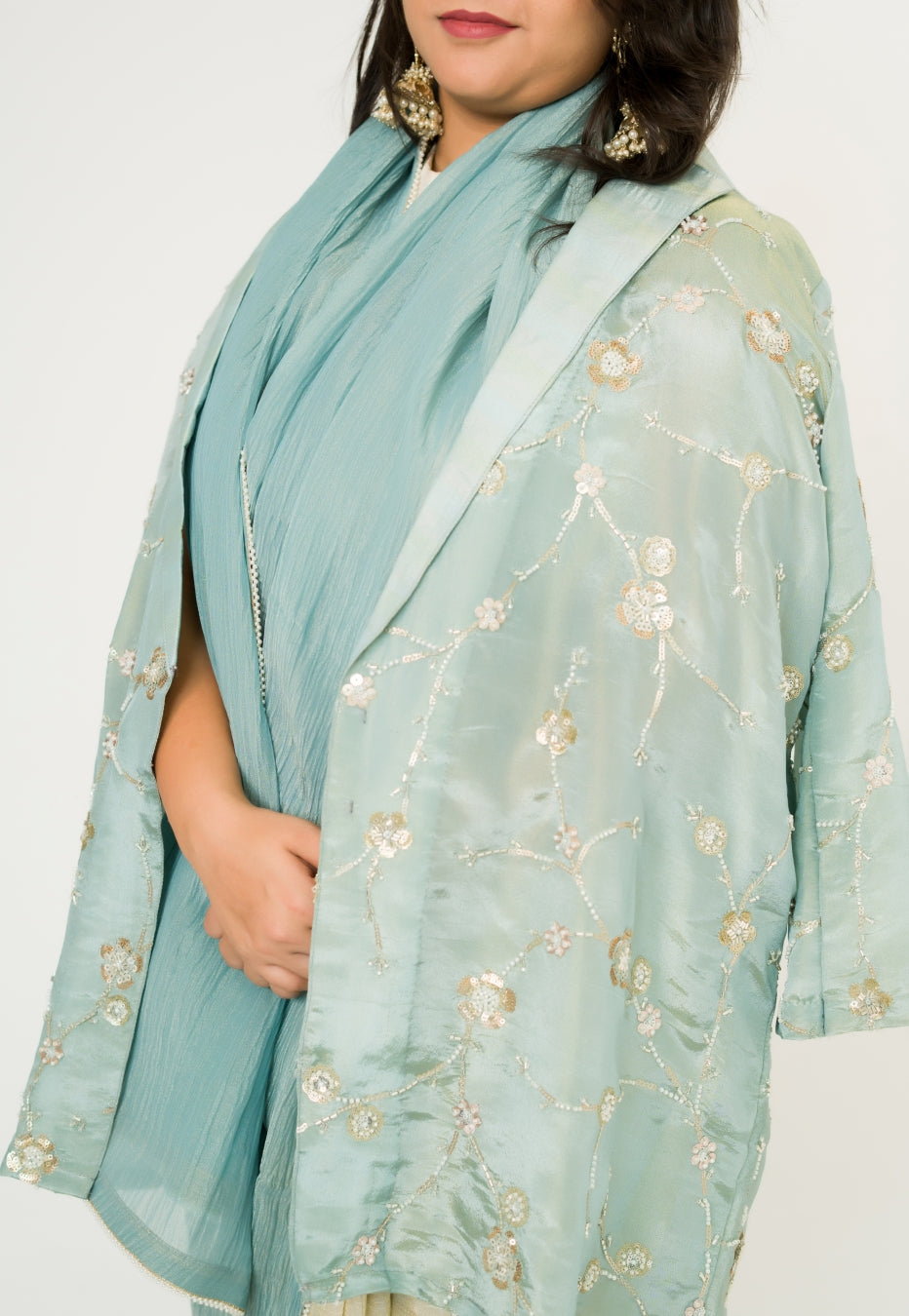 Neelambari Crush Tissue Saree