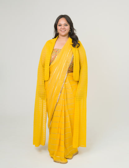Shagun Ki Haldi Ready to Wear 3 Piece Saree